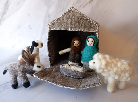Hand Felted Nativity Women Nepal Part 3