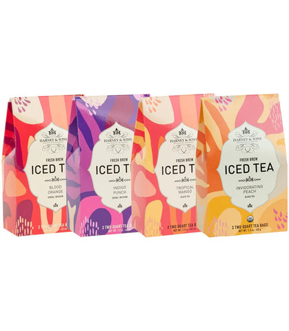 Fruit Iced Tea Collection: Peach, Blood Orange, Indigo Punch, Mango