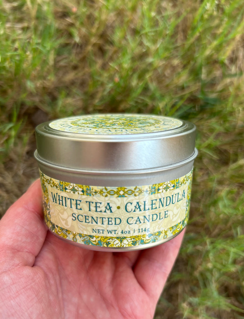 White Tea Calendula Travel Candle