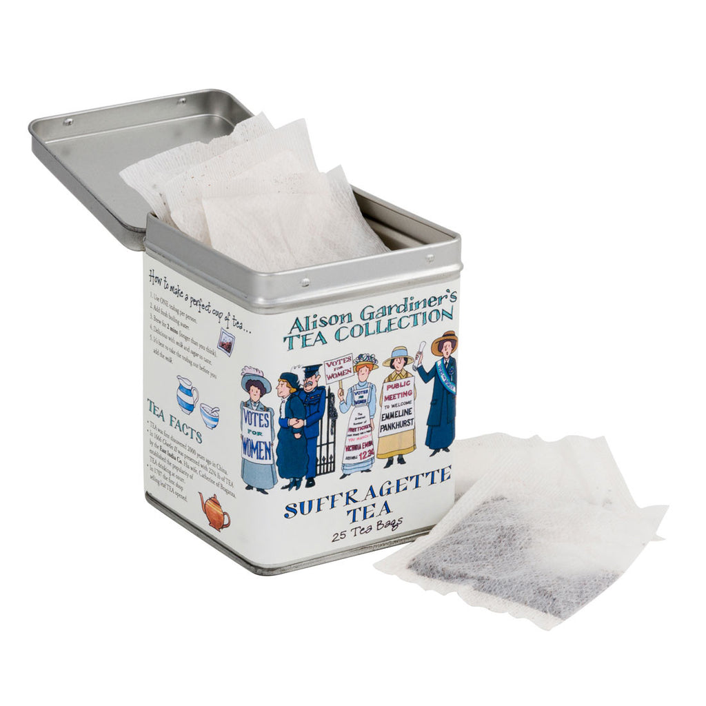 Reusable Suffragette Tea Caddy and Magnetic Bookmark