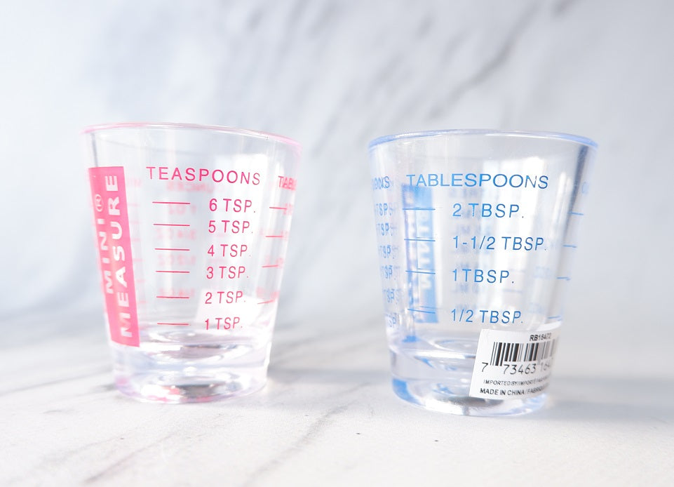 Plastic Shot Glass Measuring oz tsp Tbsp – Della's Kitchen
