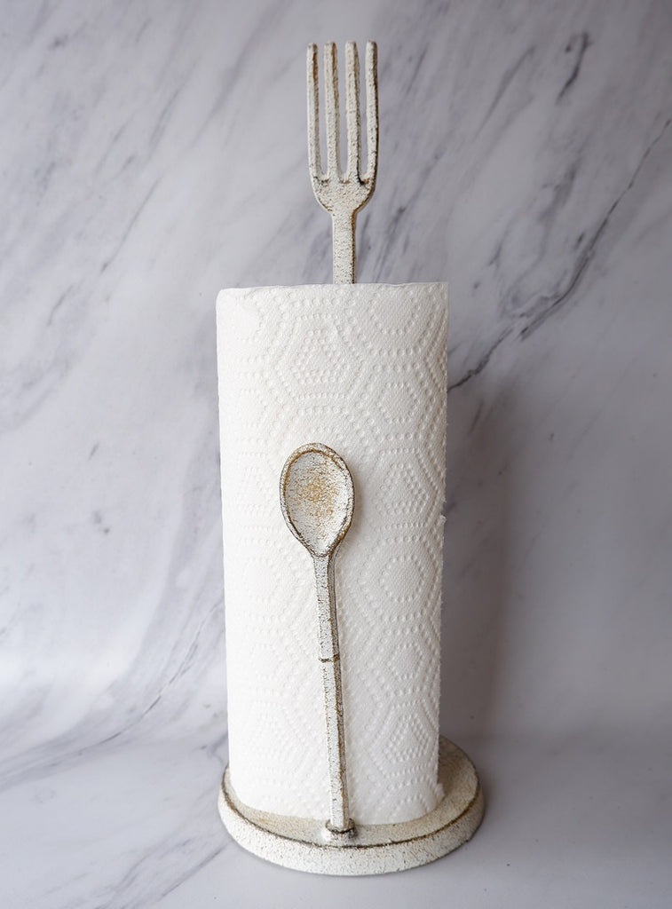 Fork + Spoon Cast Iron Paper Towel Holder