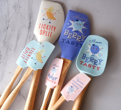 Punny Fruit Spatulas: Berries and Bananas