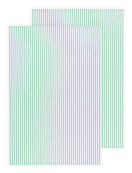 Green Stripe Towels Set/2
