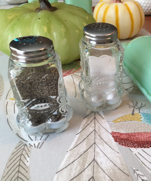 Salt and Pepper Shakers, Toothpick, Salt Dip Jars Glass