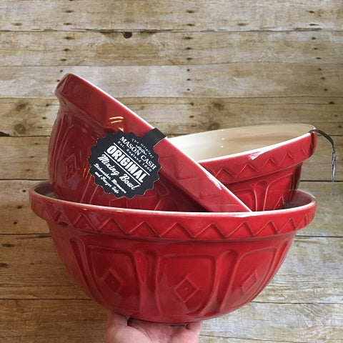 Mason Cash Red Bowls