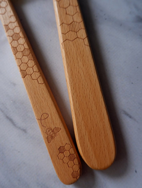 Beechwood Bee Spoons