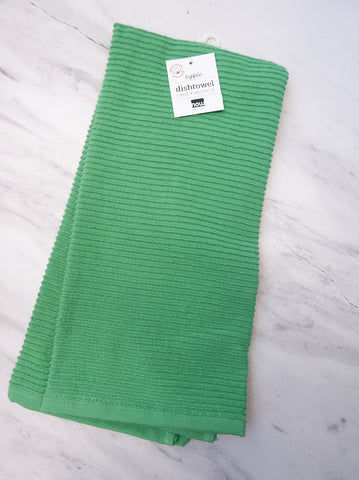 Turkish Cotton Ripple Kitchen Towel - Green