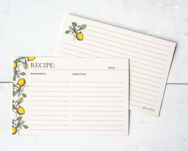 Recipe Cards - Lemons or Farmer's Market