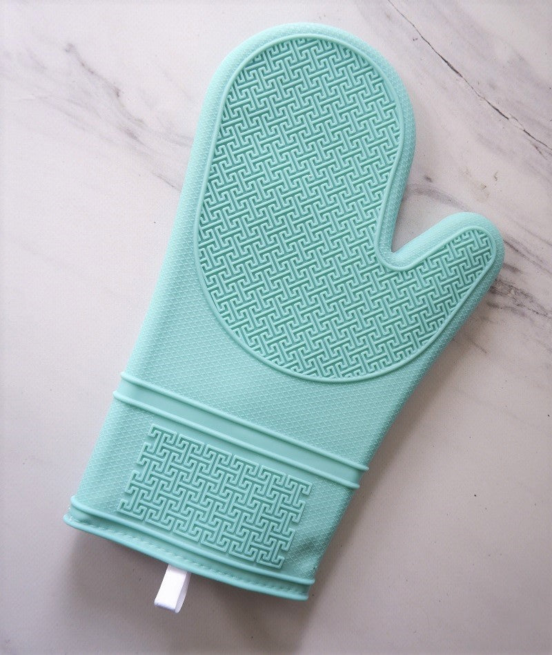 Teal Silicone Oven Mitt
